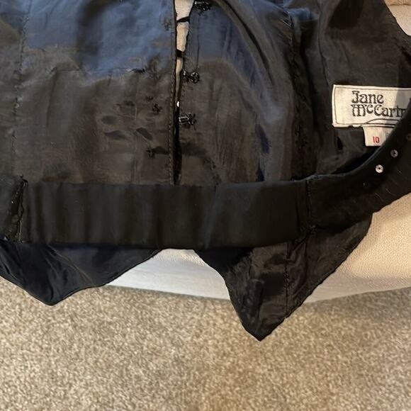 Top Vest -halter sequin black wear alone or over blouse - backless except - Picture 6 of 6